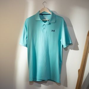 Under Armour Polo Shirt in Teal Blue. Size XL.